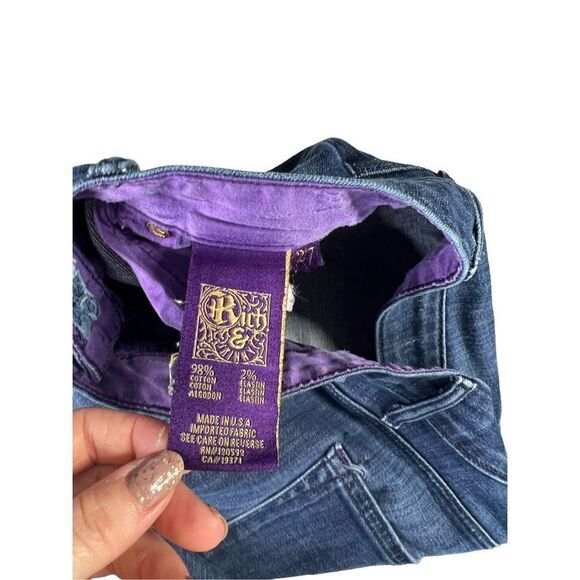 Rich & Skinny low rise bootcut flair Jeans  "Mystic" size 27 - Picture 6 of 7
